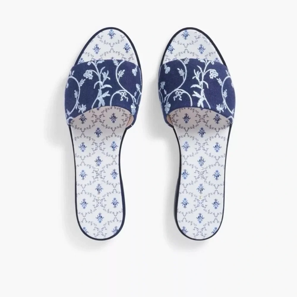 Hill House Home The City Summer Slide Blue Botanical 8 - Picture 3 of 14